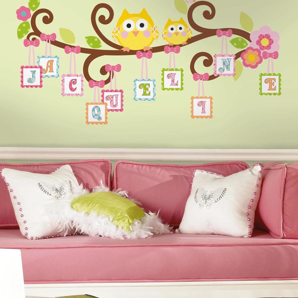 HAPPI SCROLL TREE LETTER BRANCH PEEL & STICK GIANT WALL DECAL Peel And